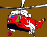 Dibuix Helicòpter al rescat  pintat per ROGER