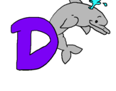 Dibuix Dofí pintat per lidia arnedo morillo 