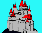 Dibuix Castell medieval pintat per enric 