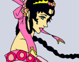 Dibuix Princesa xinesa pintat per ´Laia  Ramon Prescoli