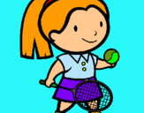 Dibuix Noia tennista pintat per emma   requena
