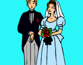 Dibuix Marit i dona III pintat per gerard