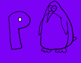 Dibuix Pingüi pintat per SANDRA