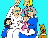 Dibuix Família pintat per isabel cruz odena