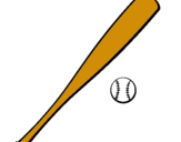 Dibuix Bat i bola de beisbol pintat per enric 