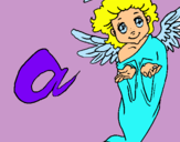 Dibuix Àngel pintat per ANNA