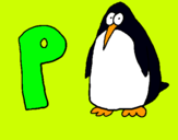 Dibuix Pingüi pintat per ppingui