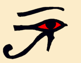 Dibuix Ull Horus pintat per alba porras