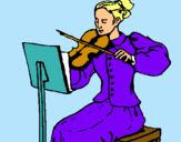 Dibuix Dama violinista pintat per  selena gomes