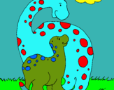 Dibuix Dinosaures pintat per totoro