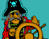 Dibuix Capità pirata pintat per capita full