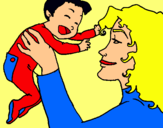 Dibuix Mare amb la seva nadó pintat per Mariona Solanes Queralt