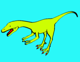 Dibuix Velociraptor II  pintat per totoro