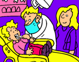 Dibuix Nen en el dentista pintat per eva solanes queralt