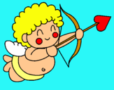 Dibuix Cupido pintat per laia i jandro