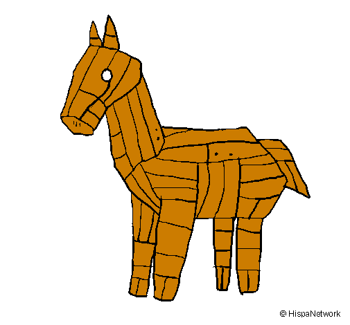 Dibuix Cavall de Troia pintat per Clara 578