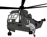 Dibuix Helicòpter al rescat  pintat per joel