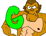 Dibuix Goril·la pintat per ORIOL