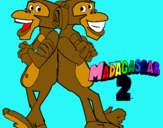 Dibuix Madagascar 2 Manson i Phil 2 pintat per kamenia