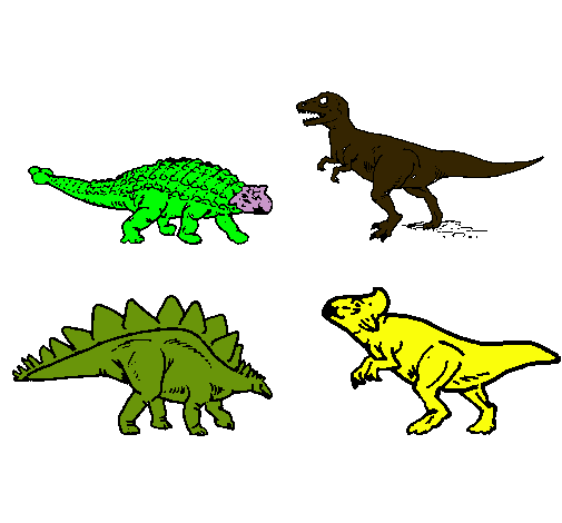 Dibuix Dinosauris de terra pintat per POL
