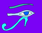 Dibuix Ull Horus pintat per joan