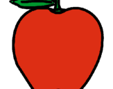 Dibuix poma pintat per poma