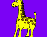 Dibuix Girafa pintat per lleó