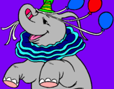Dibuix Elefant amb 3 globus pintat per Petit Princep