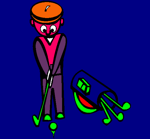 Dibuix Jugador de golf II pintat per meritxell