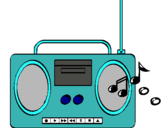 Dibuix Radio cassette 2 pintat per aida