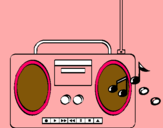 Dibuix Radio cassette 2 pintat per alvaro