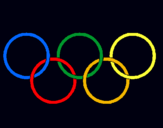 Dibuix Anelles dels jocs olímpics pintat per Cristina Vega