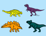 Dibuix Dinosauris de terra pintat per jonathan 4 añitos