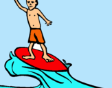 Dibuix Surfista pintat per meritxellmitjavila