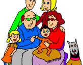 Dibuix Família pintat per amalia