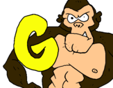 Dibuix Goril·la pintat per gsg3