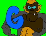 Dibuix Goril·la pintat per   DAMIA