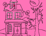 Dibuix Casa fantansma pintat per dani