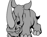 Dibuix Rinoceront II pintat per eric m