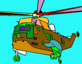 Dibuix Helicòpter al rescat  pintat per HECTOR BB