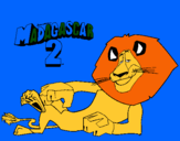 Dibuix Madagascar 2 Alex pintat per davidc.