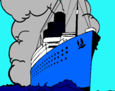 Dibuix Vaixell de vapor pintat per daniel