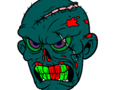 Dibuix Zombie pintat per  arnau pmert