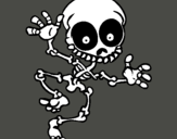 Dibuix Esquelet content 2 pintat per merii