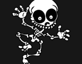 Dibuix Esquelet content 2 pintat per xenia blasco
