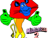 Dibuix Madagascar 2 Alex pintat per roger