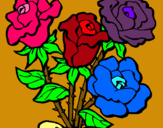 Dibuix Ram de roses pintat per laura mallofre