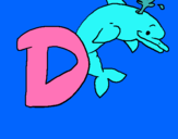 Dibuix Dofí pintat per judit