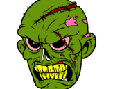 Dibuix Zombie pintat per ada huguet verda guer