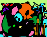 Dibuix Mare Panda pintat per Ana 4